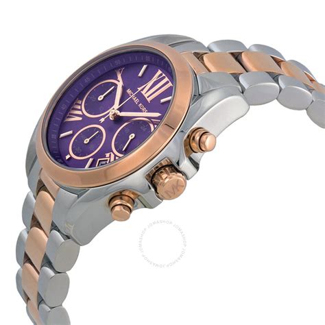 purple and gold michael kors watch|Michael Kors leather watch.